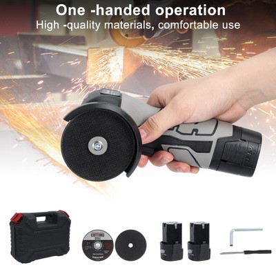 16.8V Brushless Cordless Electric Hand Angle Grinder Tool, Convenient to Carry