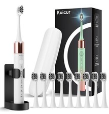 Sonic Electric Toothbrush for Adult Kid,Rechargeable Electric Toothbrush WHITE