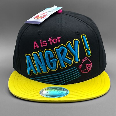 Angry Birds Snapback Official Licensed Embroidered Front & Back Red Baseball Cap