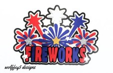 CRAFTECAFE 4th july KID TITLE premade paper piecing scrapbook diecut piece PAGE