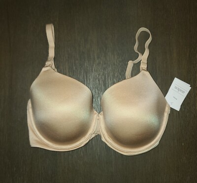 Auden Women's Nursing Maternity Full Coverage T-Shirt Bra Beige Size 34DD