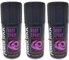  3  Power Stick COOL BLAST Deodorant Body Spray 2.8 oz Each