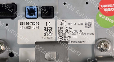 Lexus NX200T NX300H 2018-2021 Multi Display Screen assembly 86110