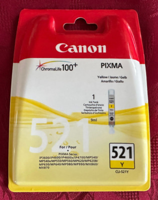 Original Canon ink cartridge 521 Y, CLI-521Y, yellow/yellow