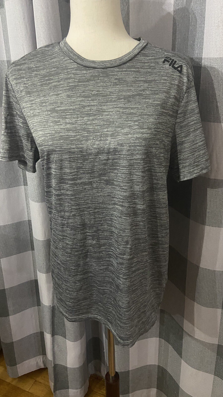 FILA Sport T Shirt Uomo M Medium Manica Corta Grigio