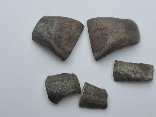 Roman broken silver ring as photos! found at Aberford Britain uncleaned con LA9x