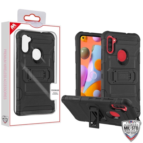 For Samsung Galaxy A11 - Black Storm Tank Case Cover [Military-Grade Certified]