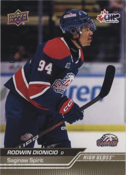 Rodwin Dubon 2023-24 Upper Deck CHL - Rodwin Dionicio #54 High Gloss /10 (RC) for ...