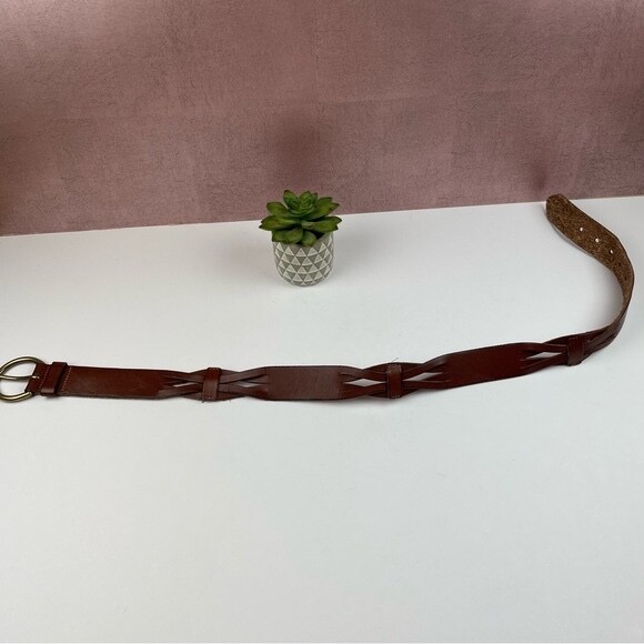 American Eagle Outfitters Solid Brown Braided Bel… - image 3