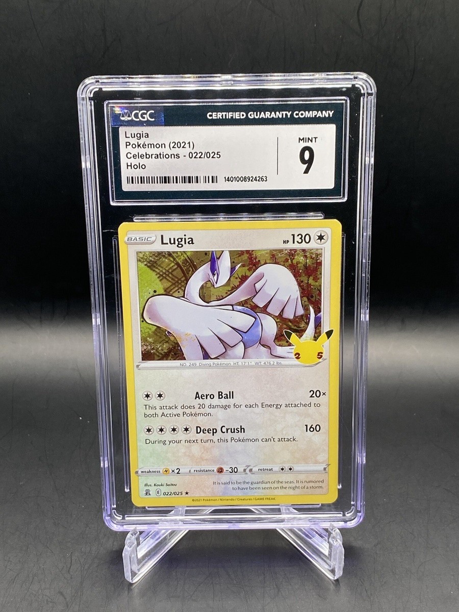 LUGIA 2021 Pokemon Celebrations Holo Rare Card 022/025 CGC 9 (Mint