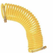 1/4" x 50ft Recoil Air Hose Re coil Spring Ends Pneumatic Compressor Tool 200psi