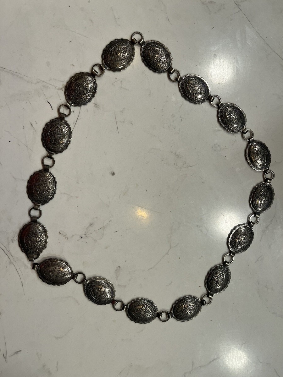Vintage Sanford Concho Belt Silver Tone Southwestern  display picture 1