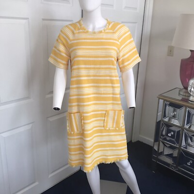 Max&Co. Yellow Stripe Tweed Like One Length Dress US10 ($195)