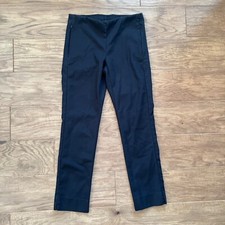 J.Jill Pants Size 4 Black Essential Cotton-Stretch Straight Leg Zip Pockets
