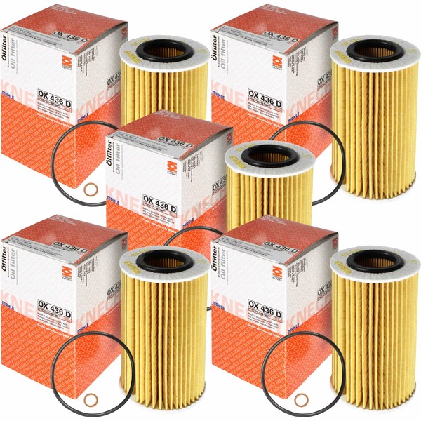 5X Mahle / Knecht ÖLfilter OX 436D Oil Filter-image