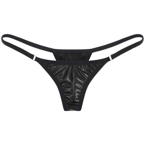 UK Womens Shiny Metallic Bikini Bottoms Low Rise T-back Thongs Underwear Panties - Picture 26 of 85