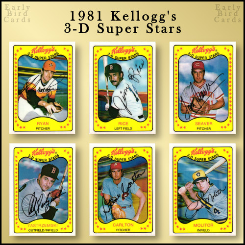 1981 Kellogg's 3-D Super Stars (1-66) / U Pick Cards - Build Set / Buy4+ Save25%
