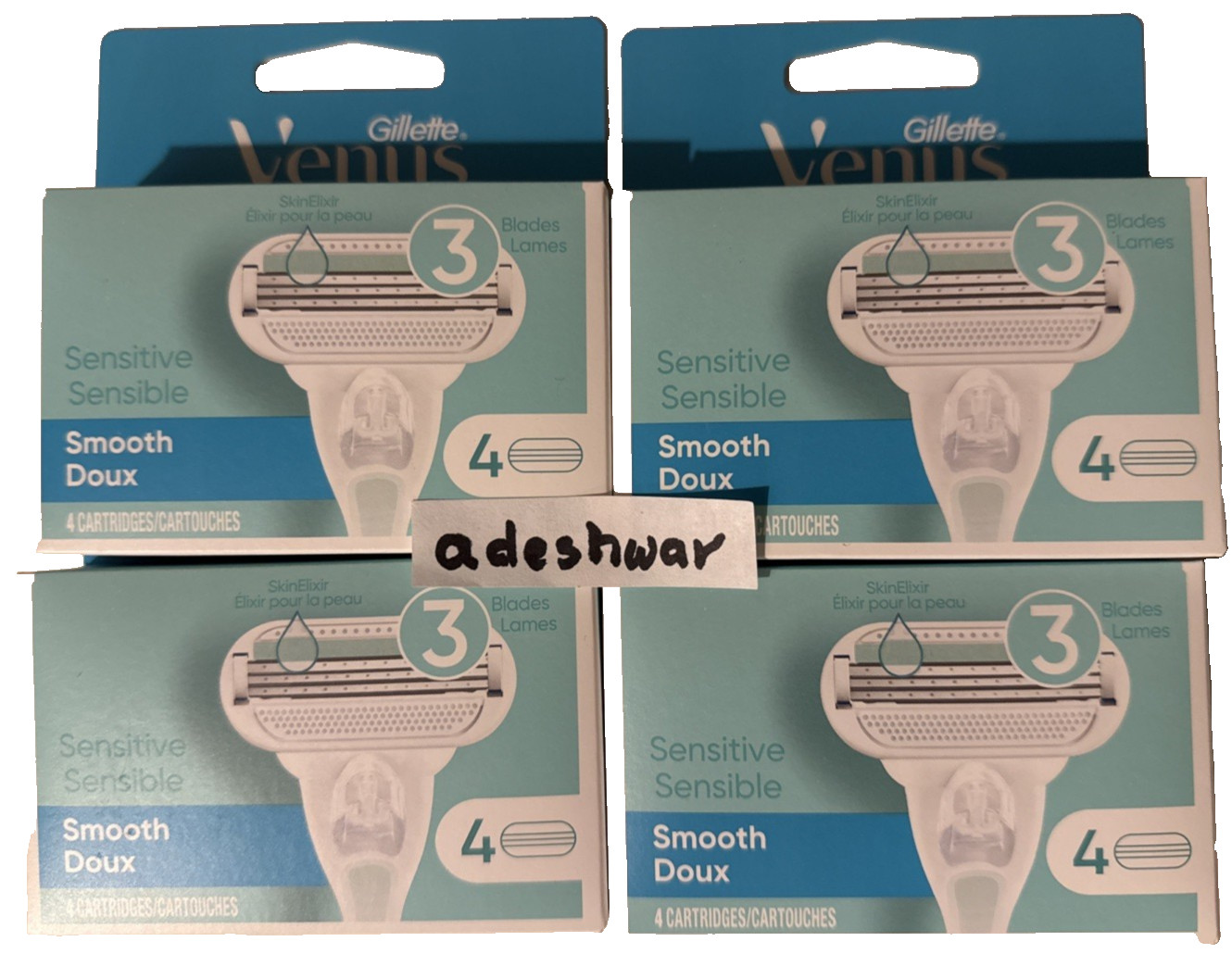 16 Gillette Venus Sensitive Razor Blades Cartridges Fits Swirl Embrace Shaver