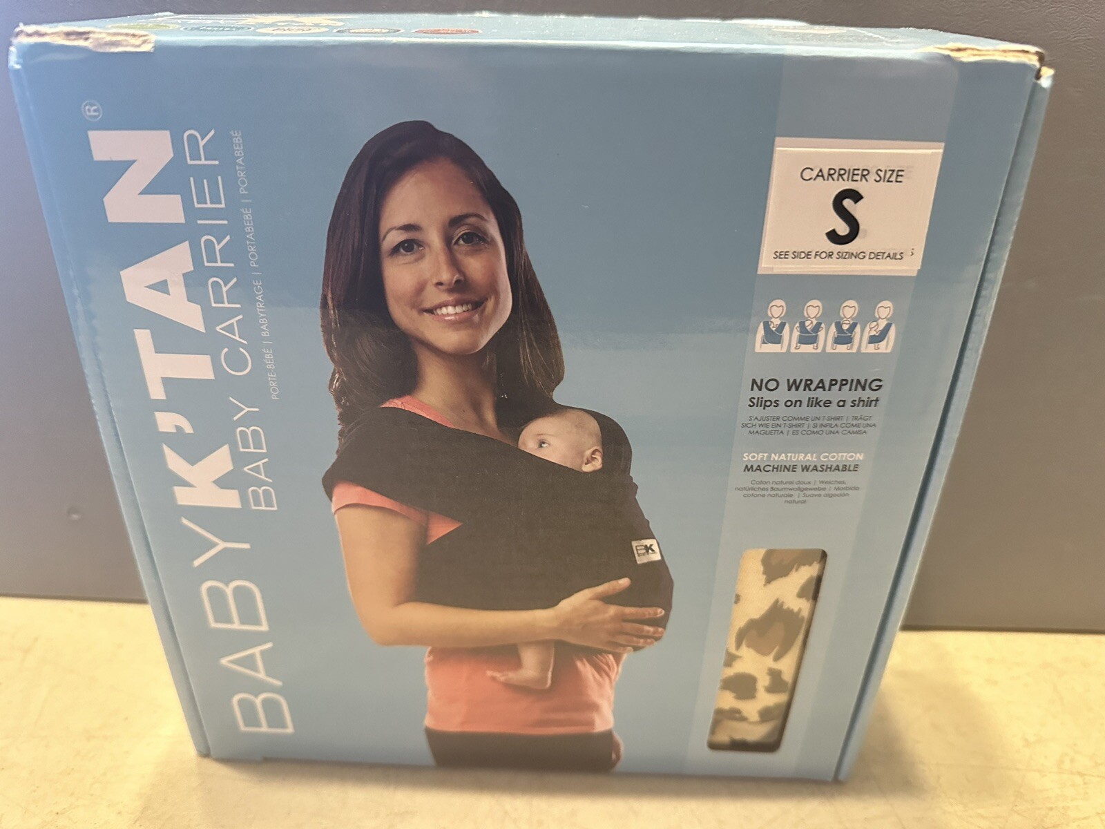 BABY K'TAN Original Baby Carrier - Leopard Love Brown - Small-image