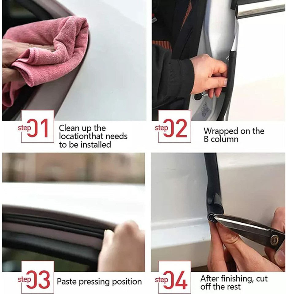 Rubber Seal Lok Edge Trim Rounded Protector, Use For Car Door Window ...