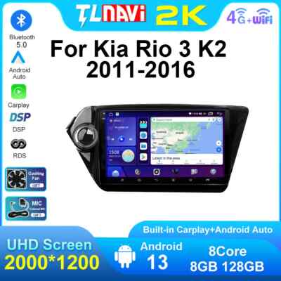 For KIA RIO2 K2 Carplay Android AUTO Car Radio Multimedia Player GPS Navigation