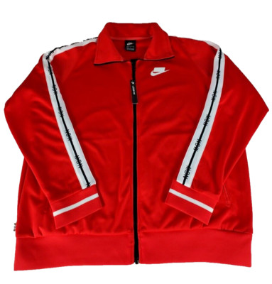 NEW Nike Sportswear NSW $120 Track Jacket Red White Black Mens, Large