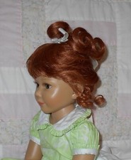 Global GENEVA Doll Wig SZ 9/10 TRUE CARROT NO SHEEN Curly Up Do Ponytail NWT