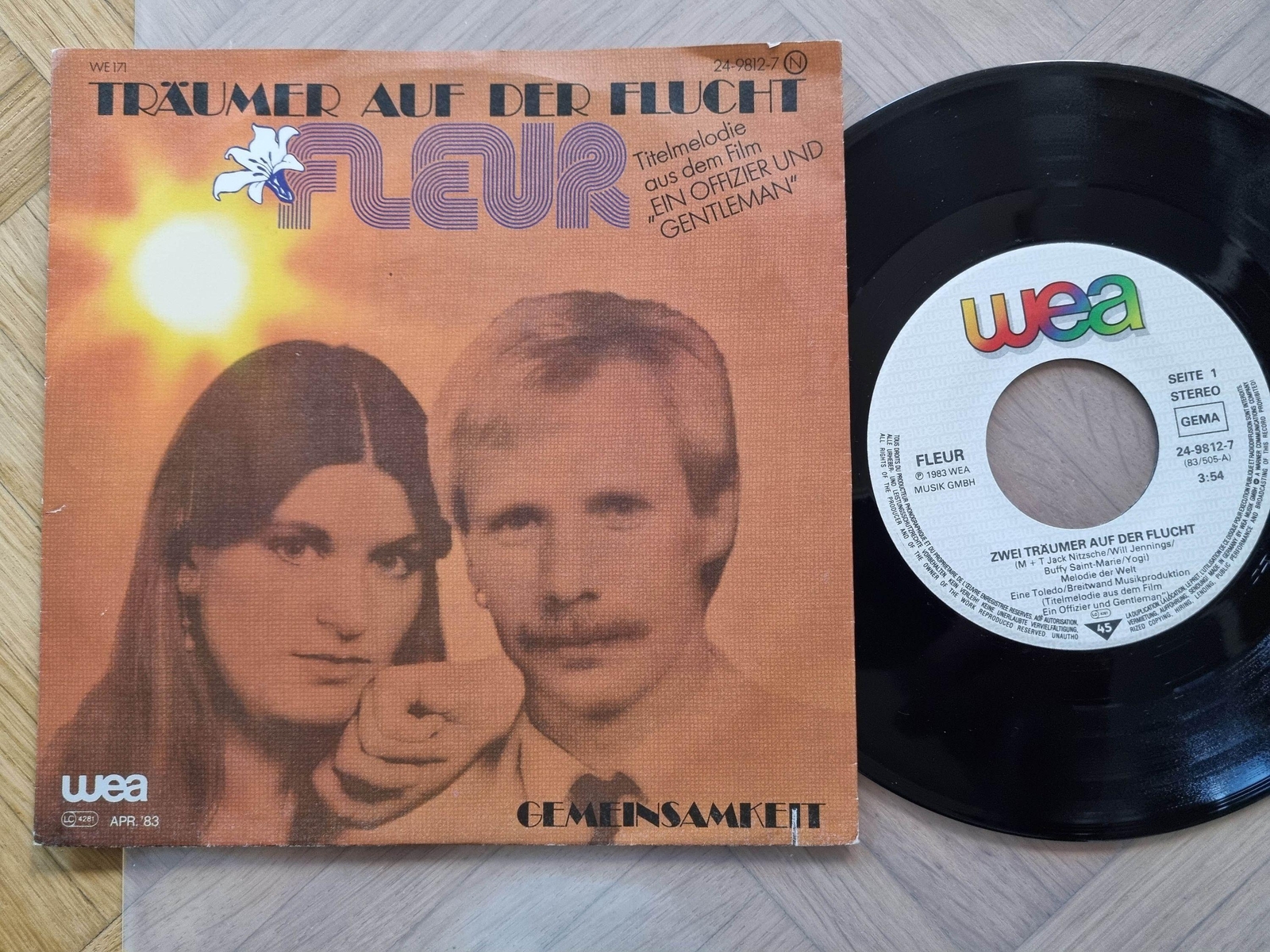 7"" Single Vinyl Fleur - Träumer auf der Flucht Vinyl/ CV Joe Cocker & Jennifer W