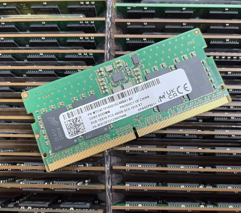 Micron MT 8GB DDR5 4800 1Rx16 PC5-4800B 262pin Laptop SODIMM RAM