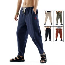 Linen Kung Fu Tai Chi Pants Martial Arts Trousers Loose Casual Jogger Sweatpants