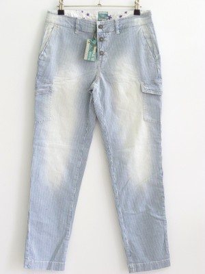 Pantalon Bensimon Rayé Bleu Et Blanc - Taille 16 Ans (fille) - Neuf Avec étiquettes, Coton Décontracté