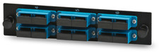SCUPC 12 Port Singlemode Fiber Adapter Panel Strip, Standard LGX Style Plate