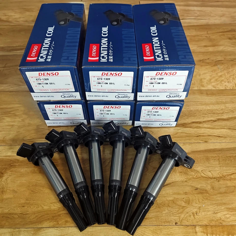 6X Denso Ignition 673-1309 Coil For 2005-21 Toyota/Lexus V6 Engines 90919-02255 Foto 2 de 4