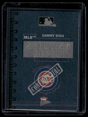 2003 Fleer Platinum #23 MSR Sammy Sosa MLB Scouting Report #/400