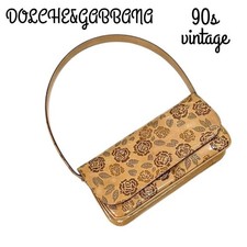 Dolce&Gabbana One-Shoulder Bag Rose Embossed Logo Beige 151369K Authen