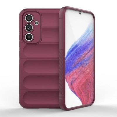 Samsung Galaxy A54 5G Magic Shield TPU Hülle Flanell Weinrot