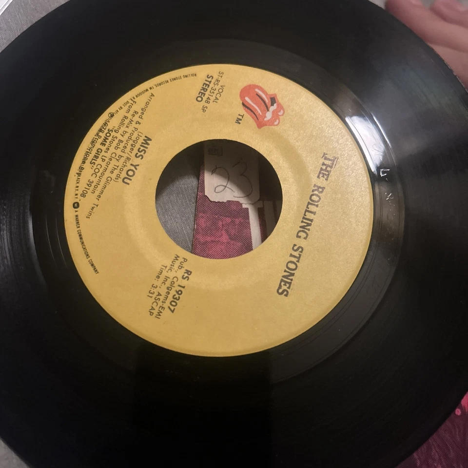 The Rolling Stones RS Records 19307 Miss You/ Far Away Eyes Vg+ - Image 3 of 3
