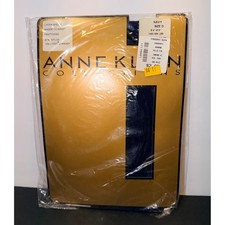 Anne Klein Collections Navy Blue Lycra Sheer to Waist Pantyhose Size D Vintage