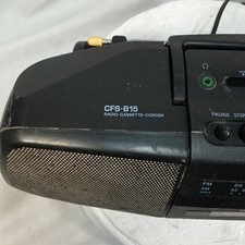 Vintage Sony CFS-B15 Portable Boombox AM/FM Radio Cassette Player Recorder Black