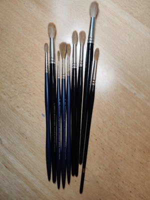 Winsor Newton Series 16 Artist Sable Brushes - Sizes 2 - 12 mixed lot