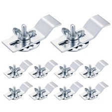 10 PCS Stainless Steel Undermount Sink Clips Supporting Brackets Clamp Kit