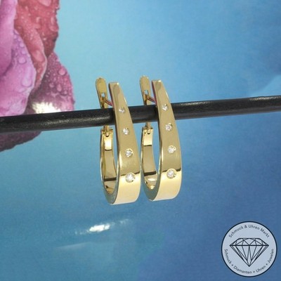 Wert 2090   Brillant Creolen 750 18 Karat Gelb Gold xxyy