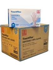 TouchFlex Vinyl Powder Free Gloves. Multi-Purpose, Medium X 1000