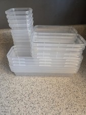 25 Pc Clear Plastic Storage Containers, Multiples Of Each Size
