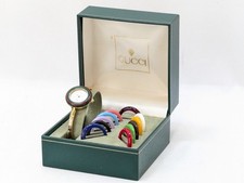 GUCCI Change Bezel 11/12 Watch Quartz Gold BOXED Women's Working Authentic