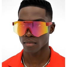 Shield Sunglasses Mirrored Visor Cycling Running Sport Sunglasses Men Cover Face