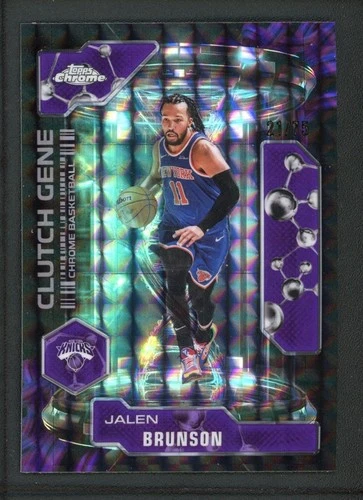 2025 Topps Chrome Basketball Geometric Purple Refractor Jalen Brunson #CG-12