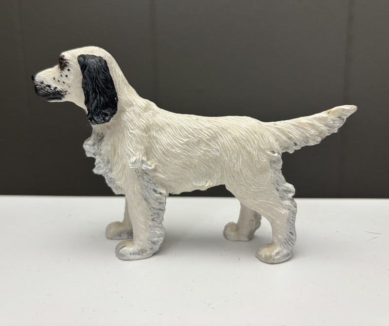 Vintage English Setter Blue Belton Puppy Dog Figurine Statue 3” Tall 4” Wide