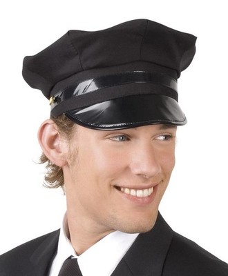 Chauffeur Mütze schwarze Schirmmütze Chauffeursmütze Fahrer Karneval Fasching