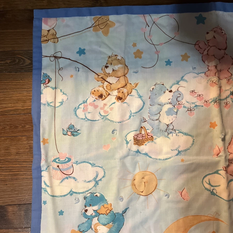 "Manta bebé vintage hecha a mano años 80 Care-a lot Care Bears 40""x32,5""" Foto 4 de 4